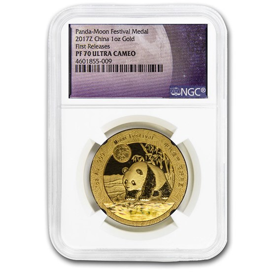 2017 China 1 oz Gold Panda Moon Festival PF-70 NGC (FR) 2017 China 1 oz Gold Panda Moon Festival PF-70 NGC (FR)